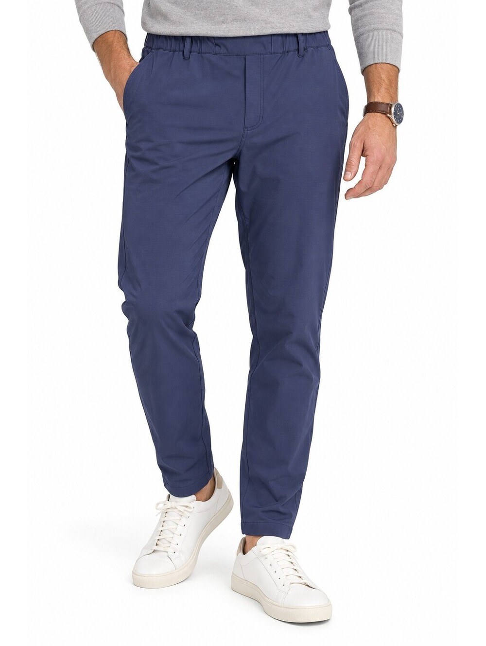 Peter Manning Navy Blue Stretch Travel Tech "Everywhere" Pants Mens 36/38W 28L
